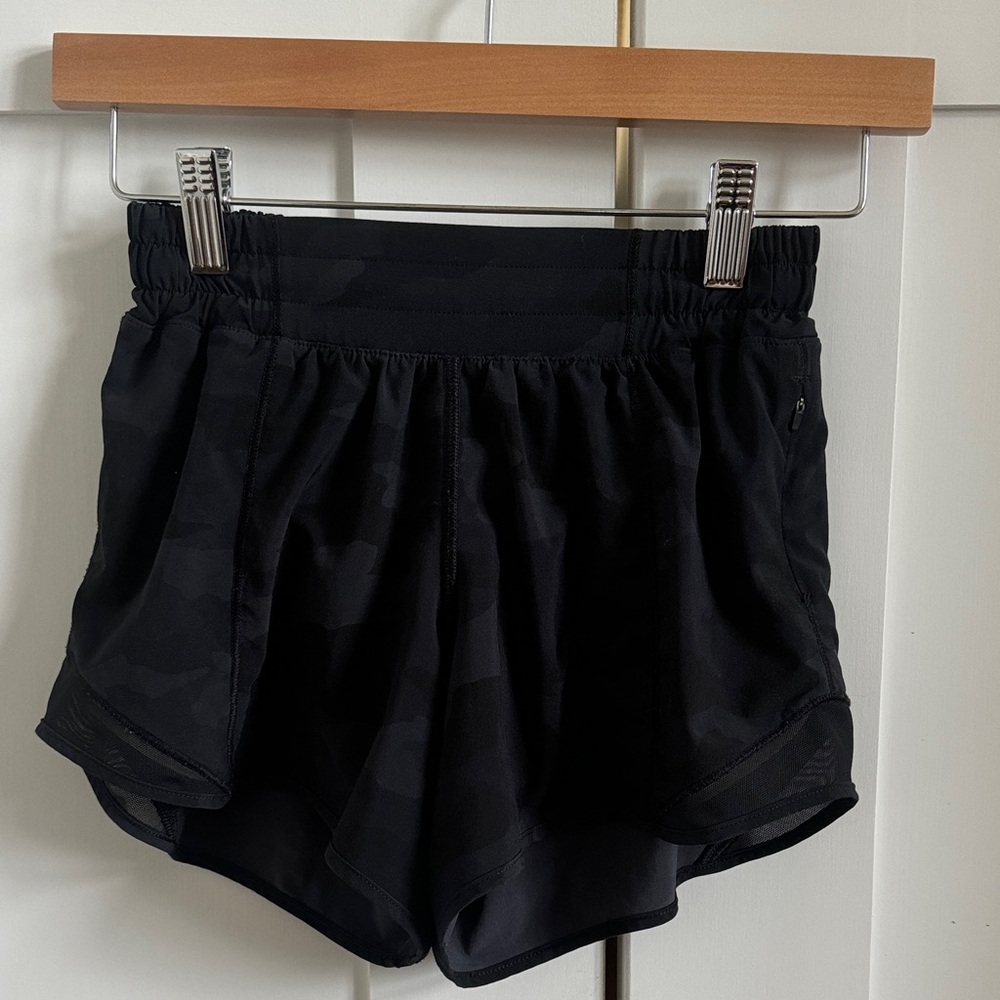 lululemon athletica Black Camo Athletic Shorts